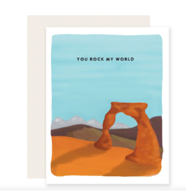 Slightly Stationery You Rock My World Card