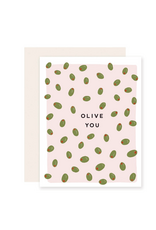 Slightly Stationery Olive You Card