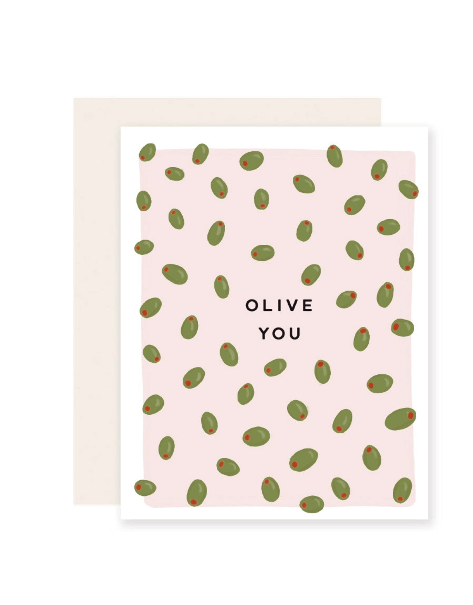 Slightly Stationery Olive You Card