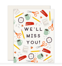 Slightly Stationery Office Miss You Card