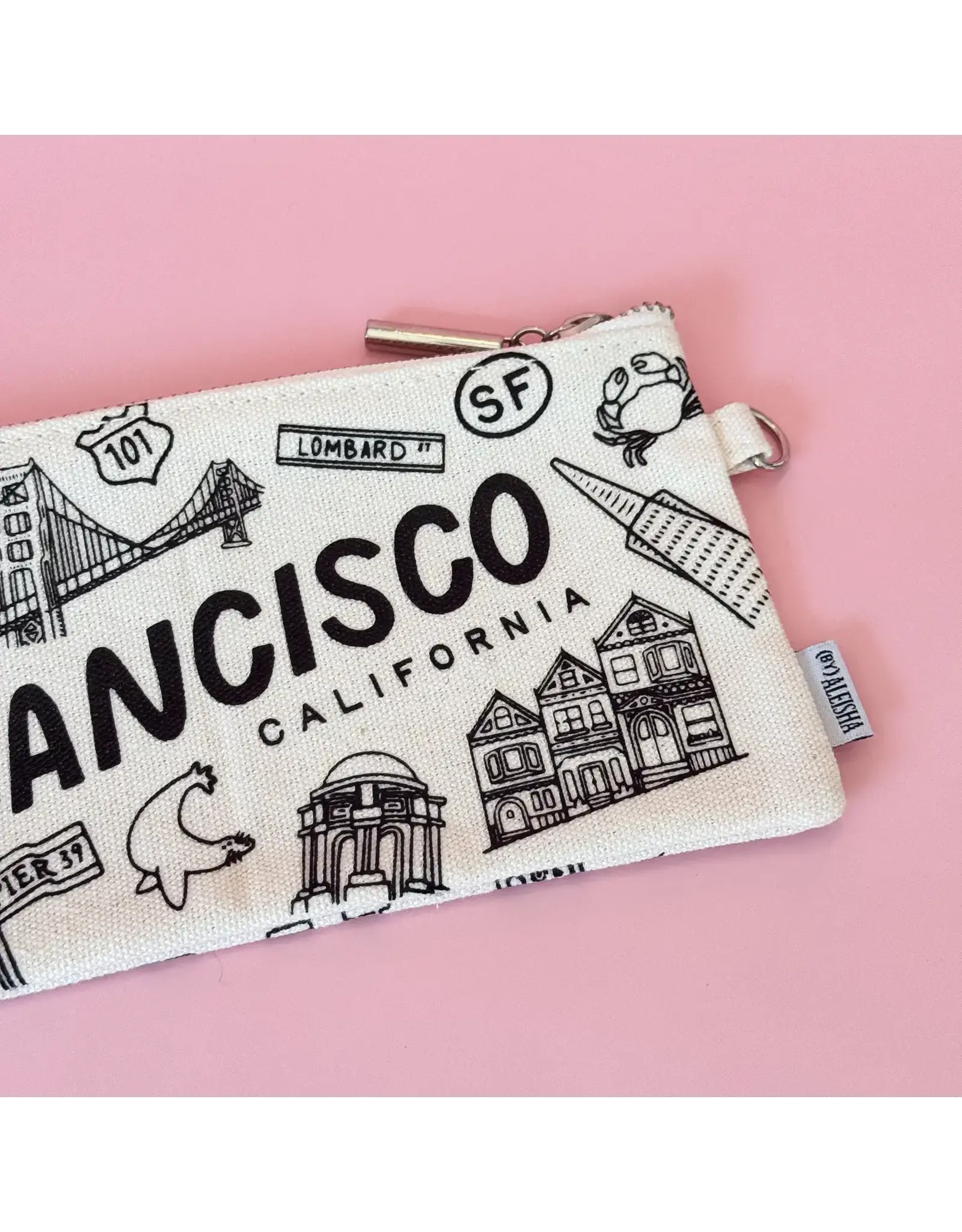 By Aleisha San Francisco Icons Pencil Pouch - Natural