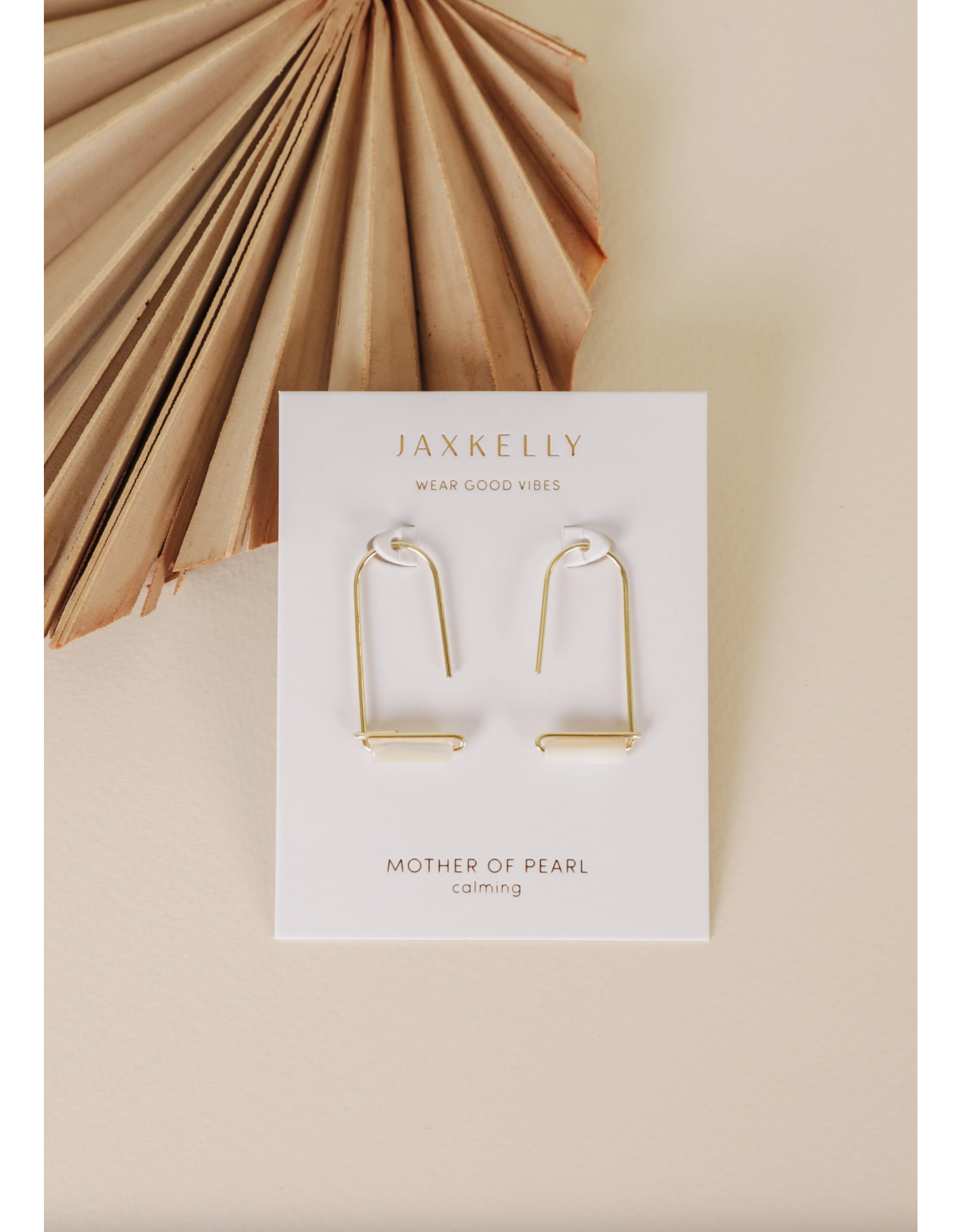 JaxKelly Mother of Pearl - Gold Earrings