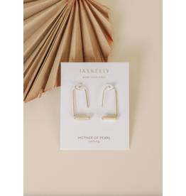 JaxKelly Mother of Pearl - Gold Earrings