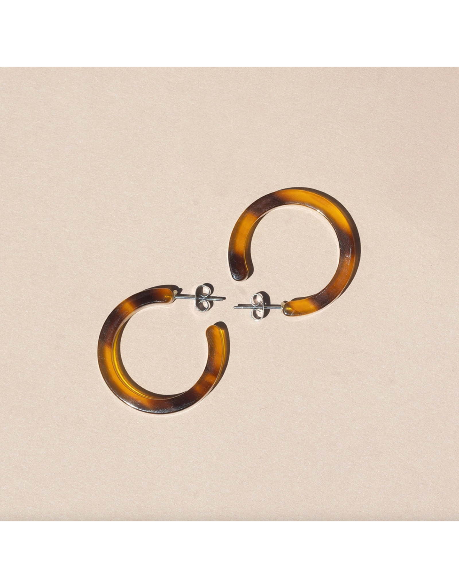 Nat + Noor Alba Hoop Earrings - Hazel, Tortoise