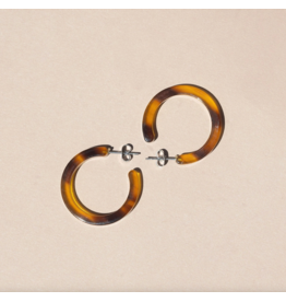 Nat + Noor Alba Hoop Earrings - Hazel, Tortoise