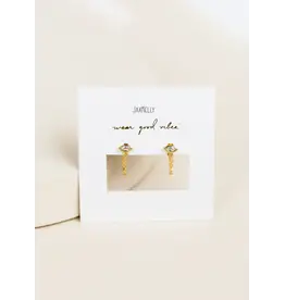 JaxKelly Earrings - Chain Huggie, Stud