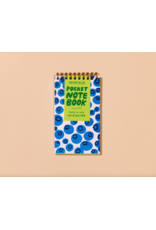And Here We Are Blueberries Letter Press Spiral Pocket Size Notebook