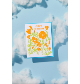 And Here We Are Poppy Birthday Card