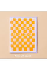 And Here We Are Checker Birthday Card