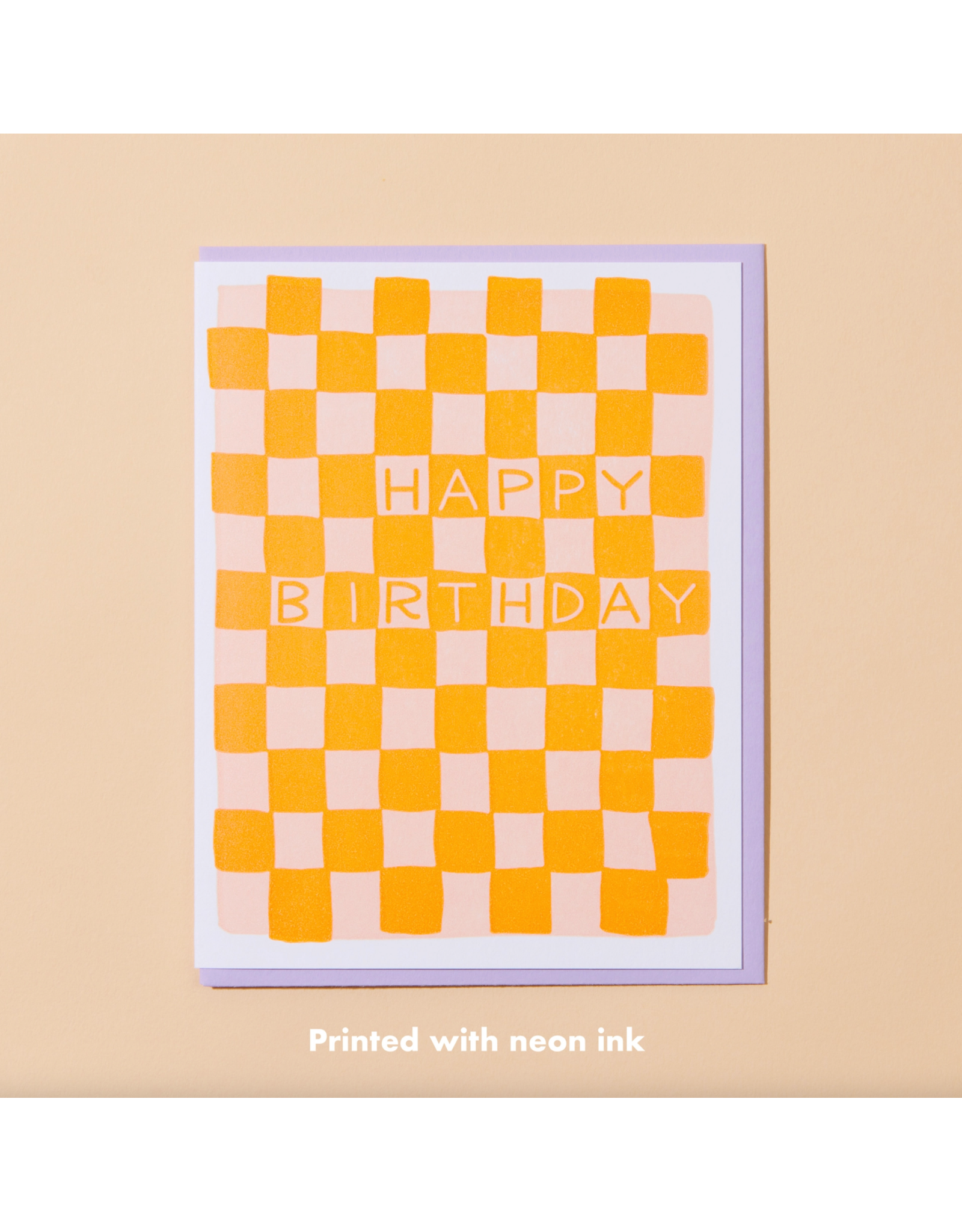 And Here We Are Checker Birthday Card