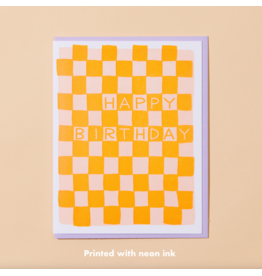 And Here We Are Checker Birthday Card