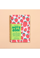 And Here We Are Strawberry Letter Press Spiral Notebook