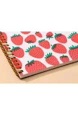 And Here We Are Strawberry Letter Press Spiral Notebook