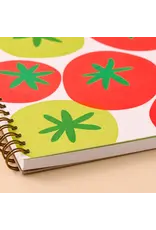 And Here We Are Tomato A5 Letter Press Spiral Notebook