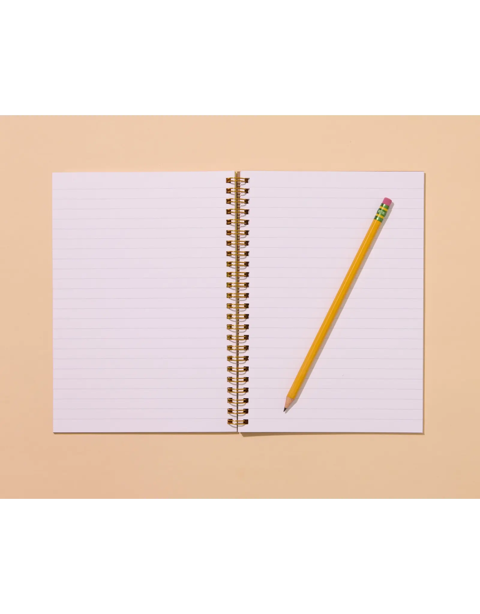 And Here We Are Tomato A5 Letter Press Spiral Notebook