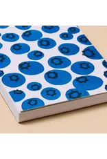 And Here We Are Blueberries Letter Press Spiral Pocket Size Notebook