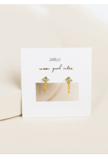 JaxKelly Earrings - Chain Huggie, Stud