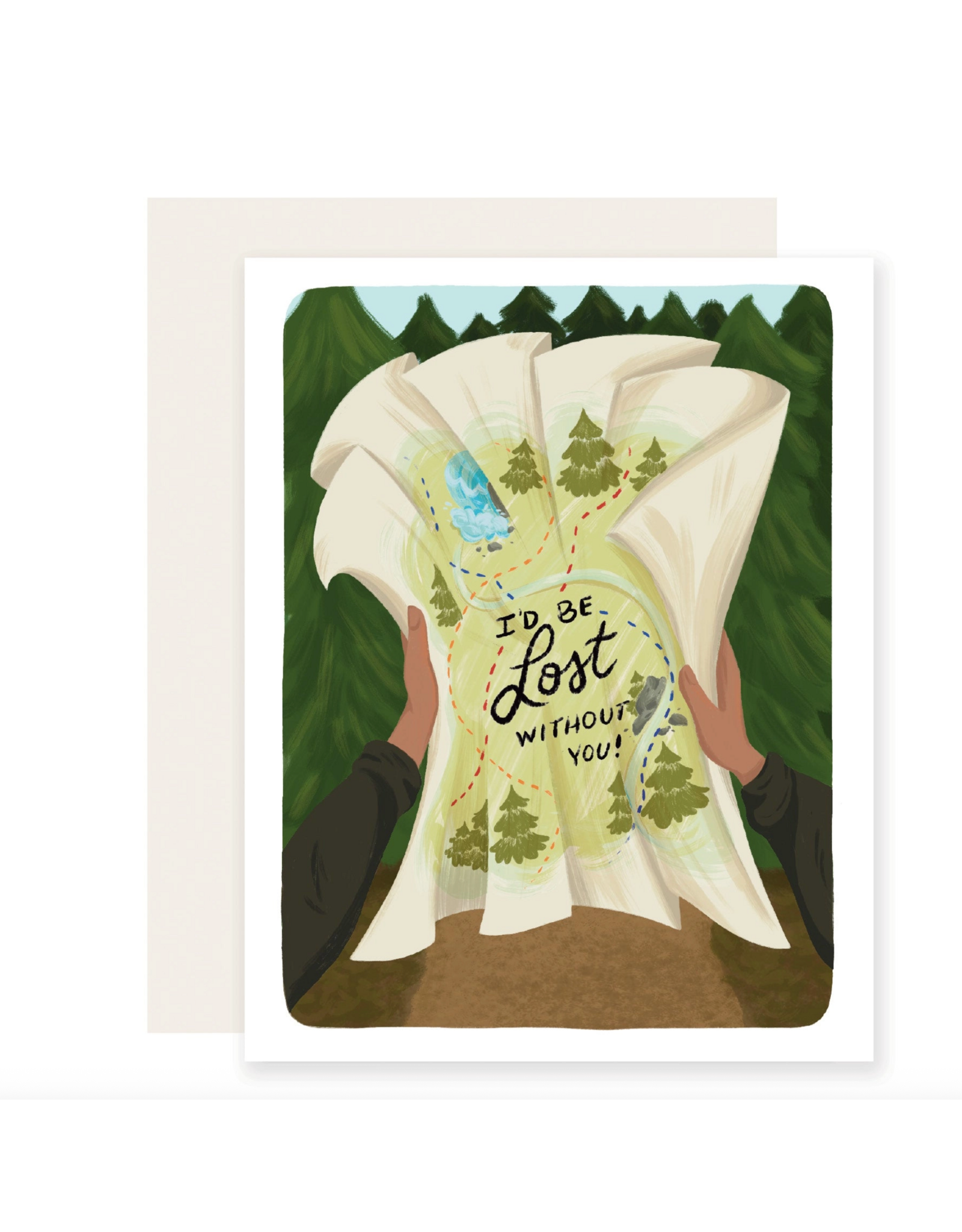 Slightly Stationery Lost Without You Card