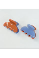 Have A Nice Day Periwinkle/Burnt Orange Hair Claws - Set of 2