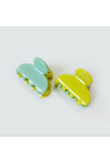 Have A Nice Day Teal/Green Jelly Hair Claws - Set of 2