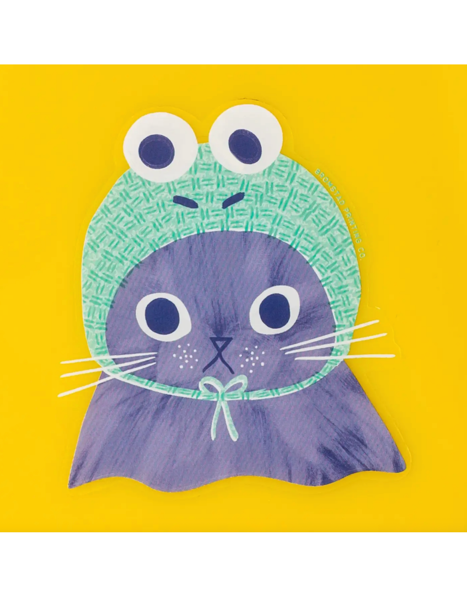 Bromstad Printing Co. Froghat Cat Sticker