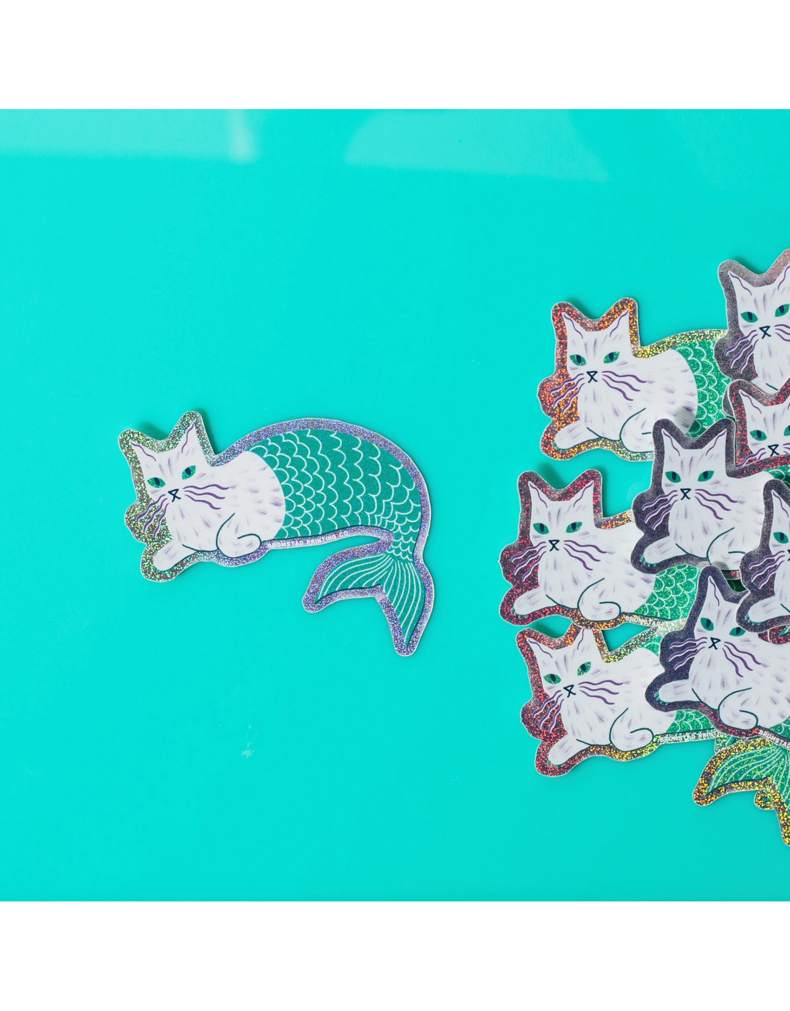 Bromstad Printing Co. Purrmaid Mermaid Cat Sparkle Sticker