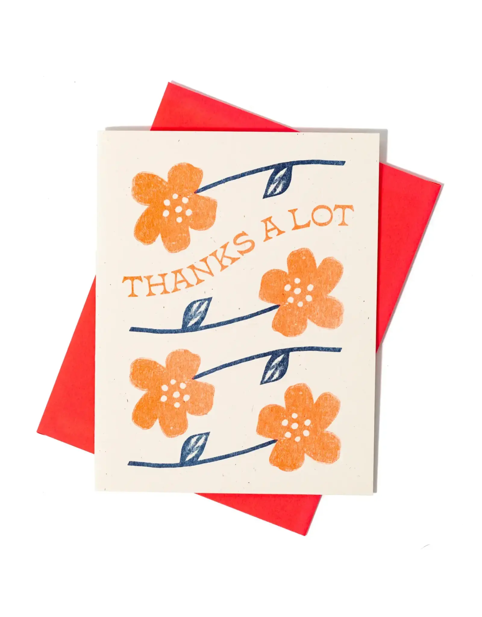 Bromstad Printing Co. Thanks A Lot Flowers Card