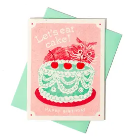 Bromstad Printing Co. Let's Eat Cake Cat Card