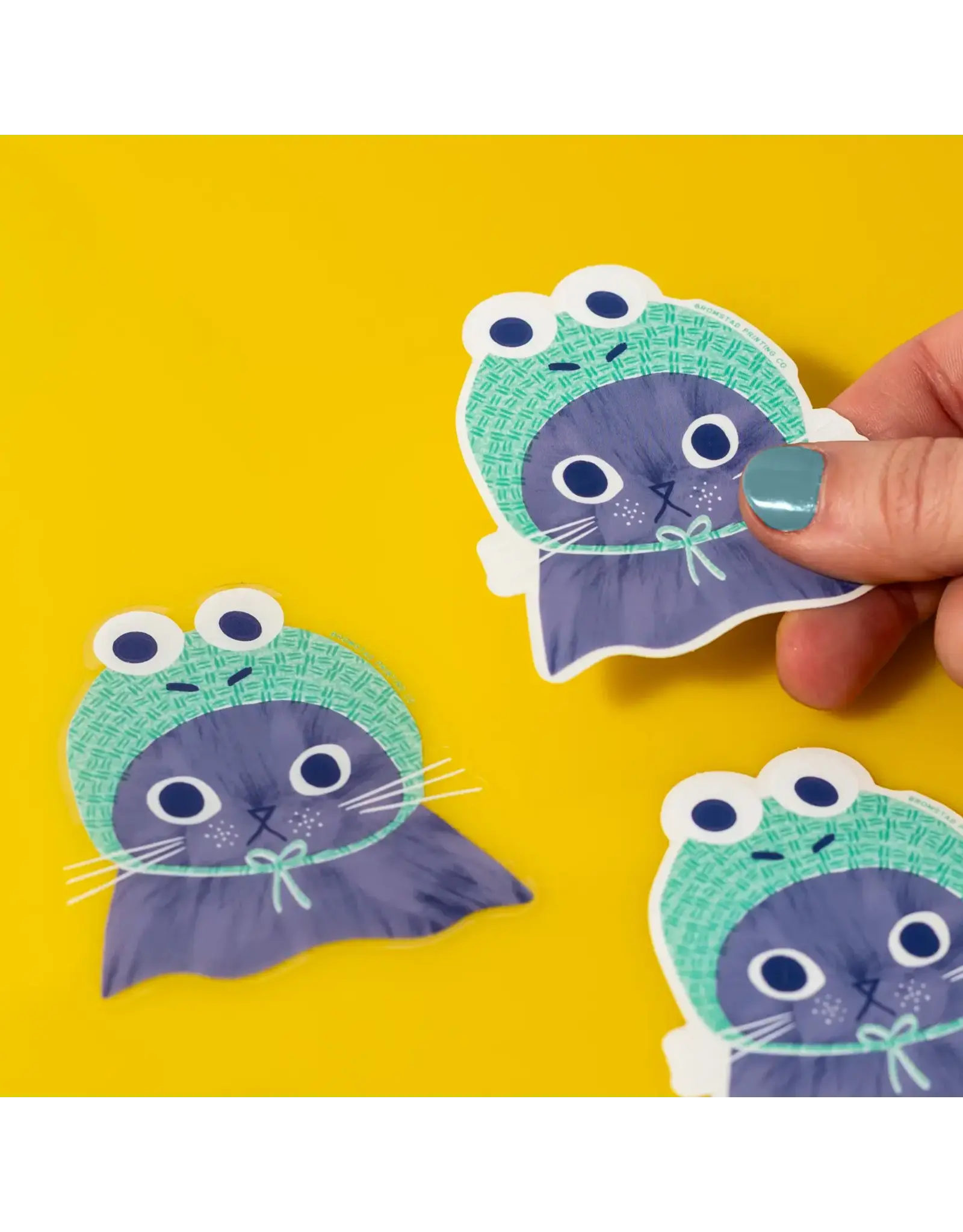 Bromstad Printing Co. Froghat Cat Sticker
