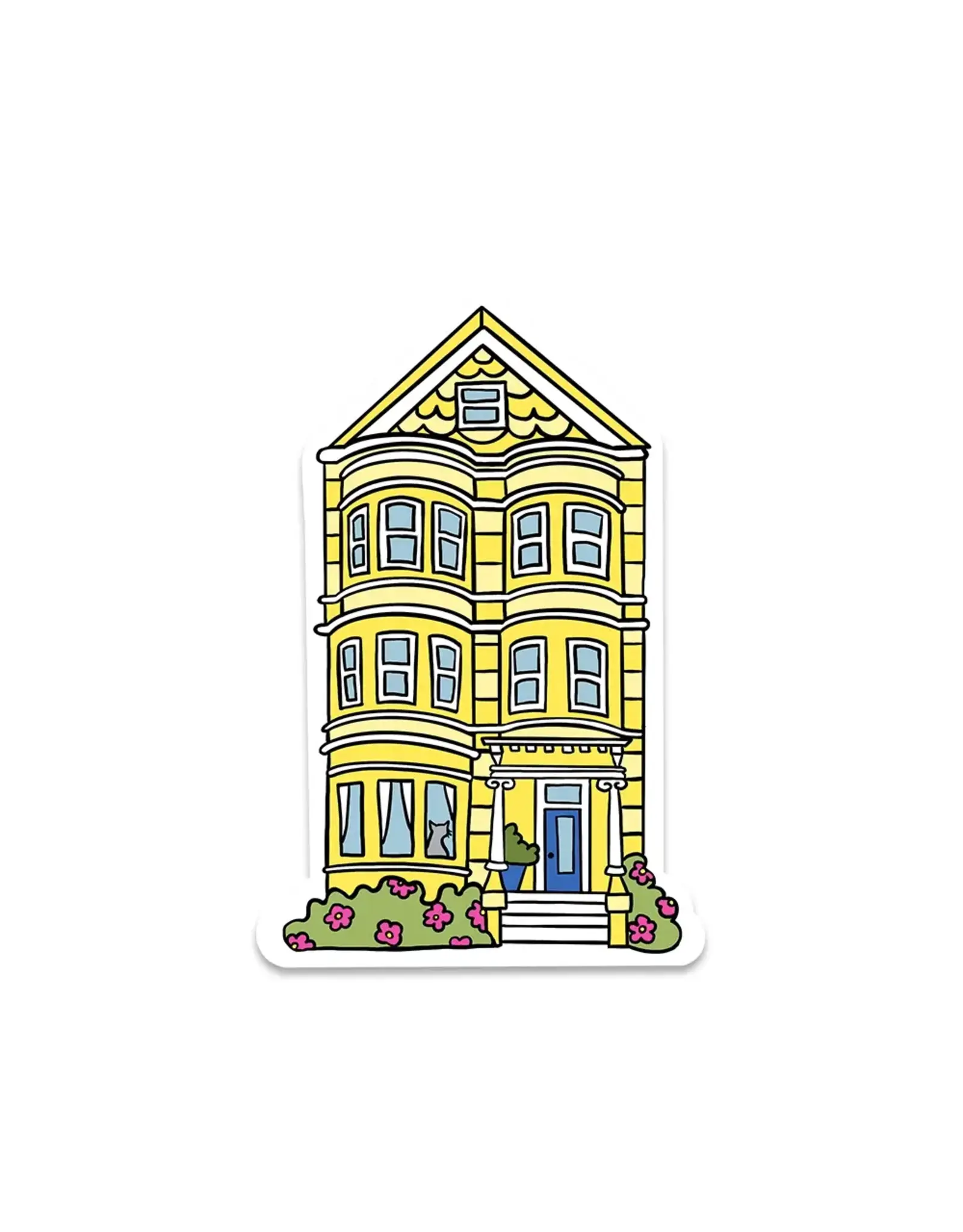 Brenna Daugherty Illustration San Francisco Yellow House Sticker