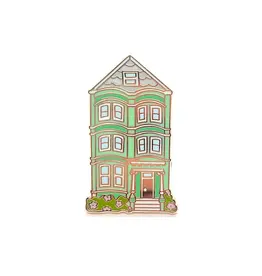 Brenna Daugherty Illustration San Francisco Green House Pin