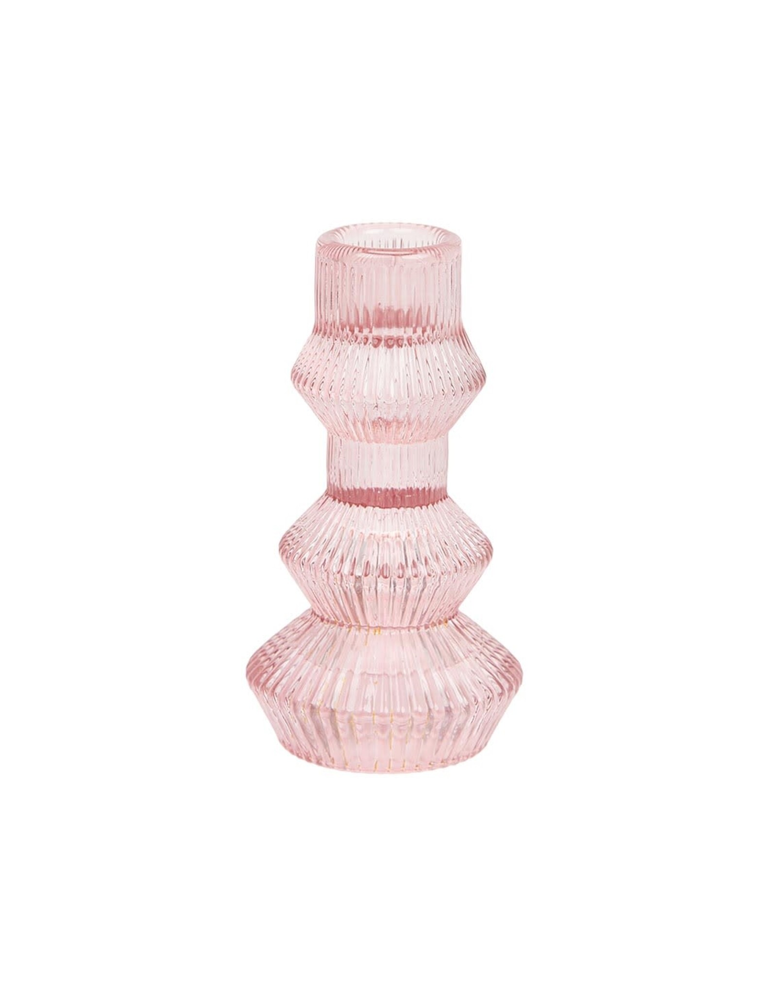 Talking Tables Pink Glass Candlestick Holder
