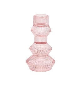 Talking Tables Pink Glass Candlestick Holder