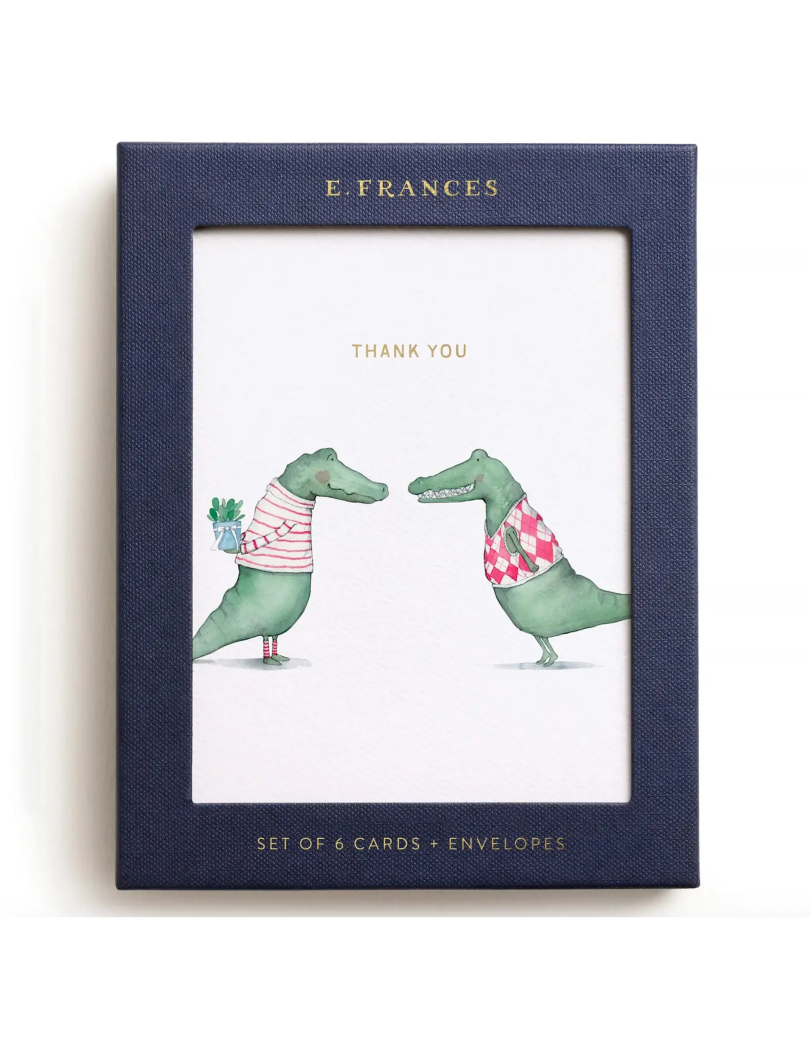 E. Frances Alligator Thank You Card - Boxed Set of 6
