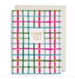 E. Frances Happy Plaid Card