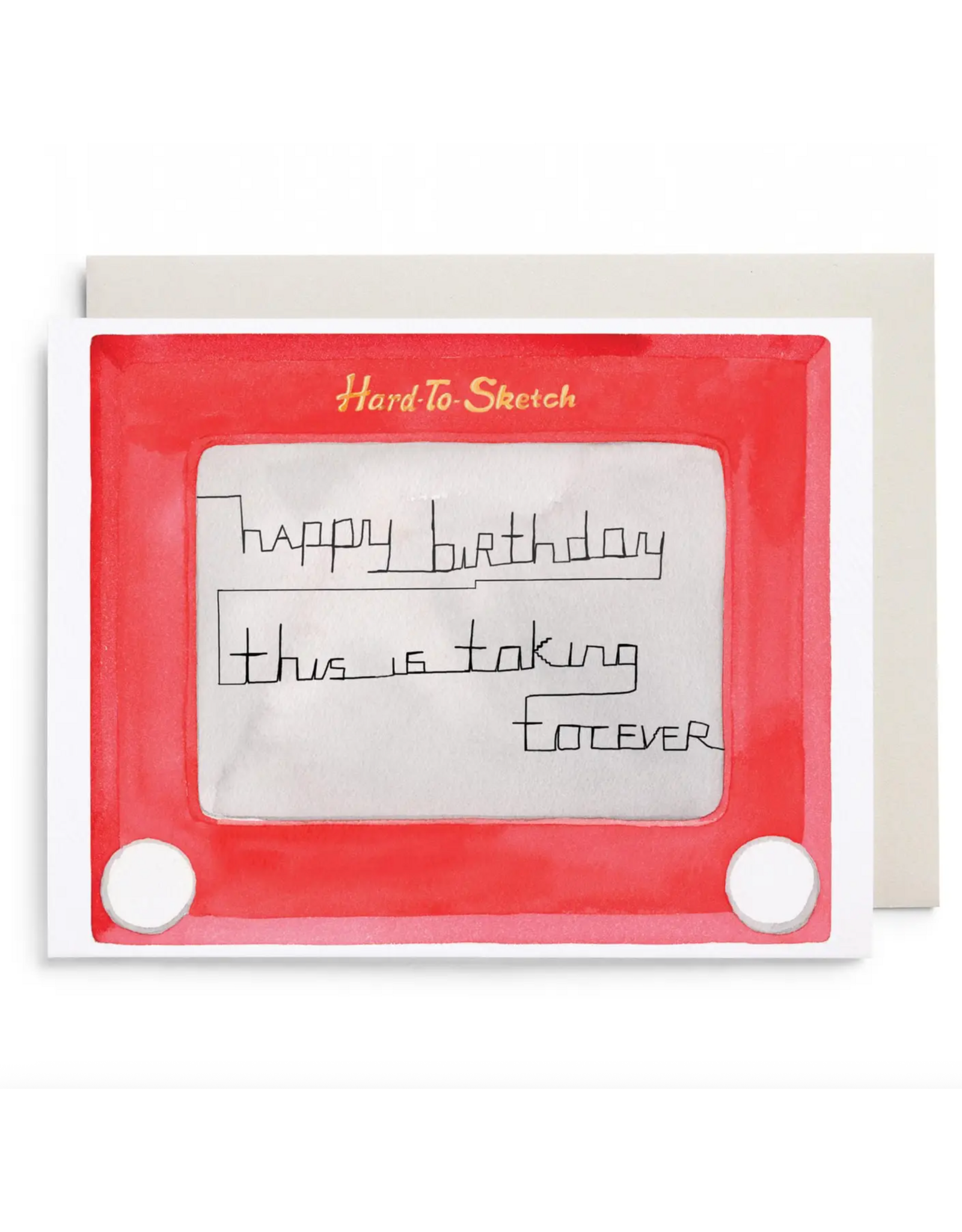 E. Frances Hard to Sketch Birthday Card