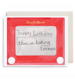 E. Frances Hard to Sketch Birthday Card