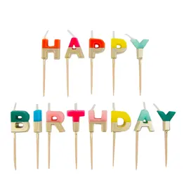 Talking Tables Rainbow Happy Birthday Candles