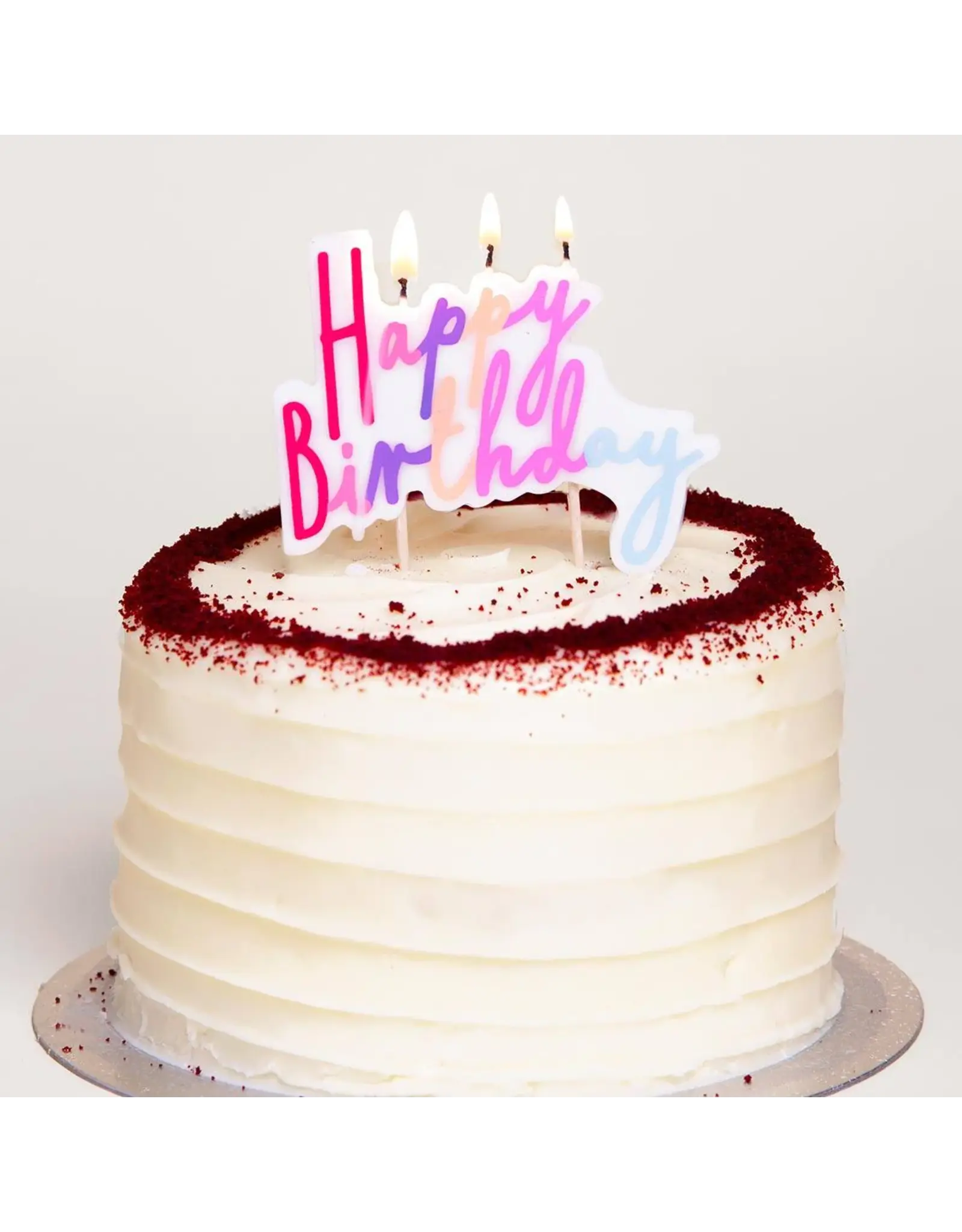 Talking Tables Pastel Happy Birthday Candle