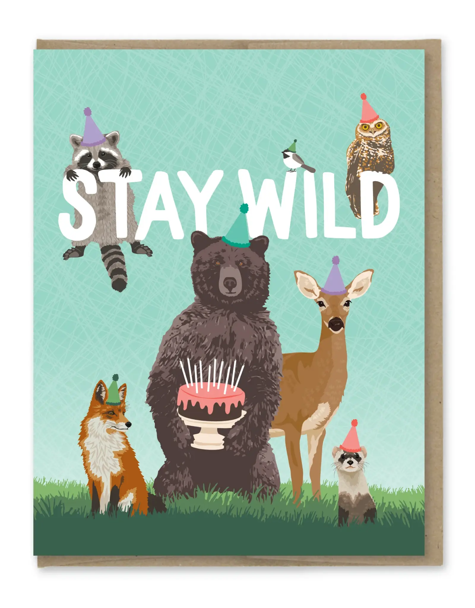 Modern Printed Matter Stay Wild Birthday Card