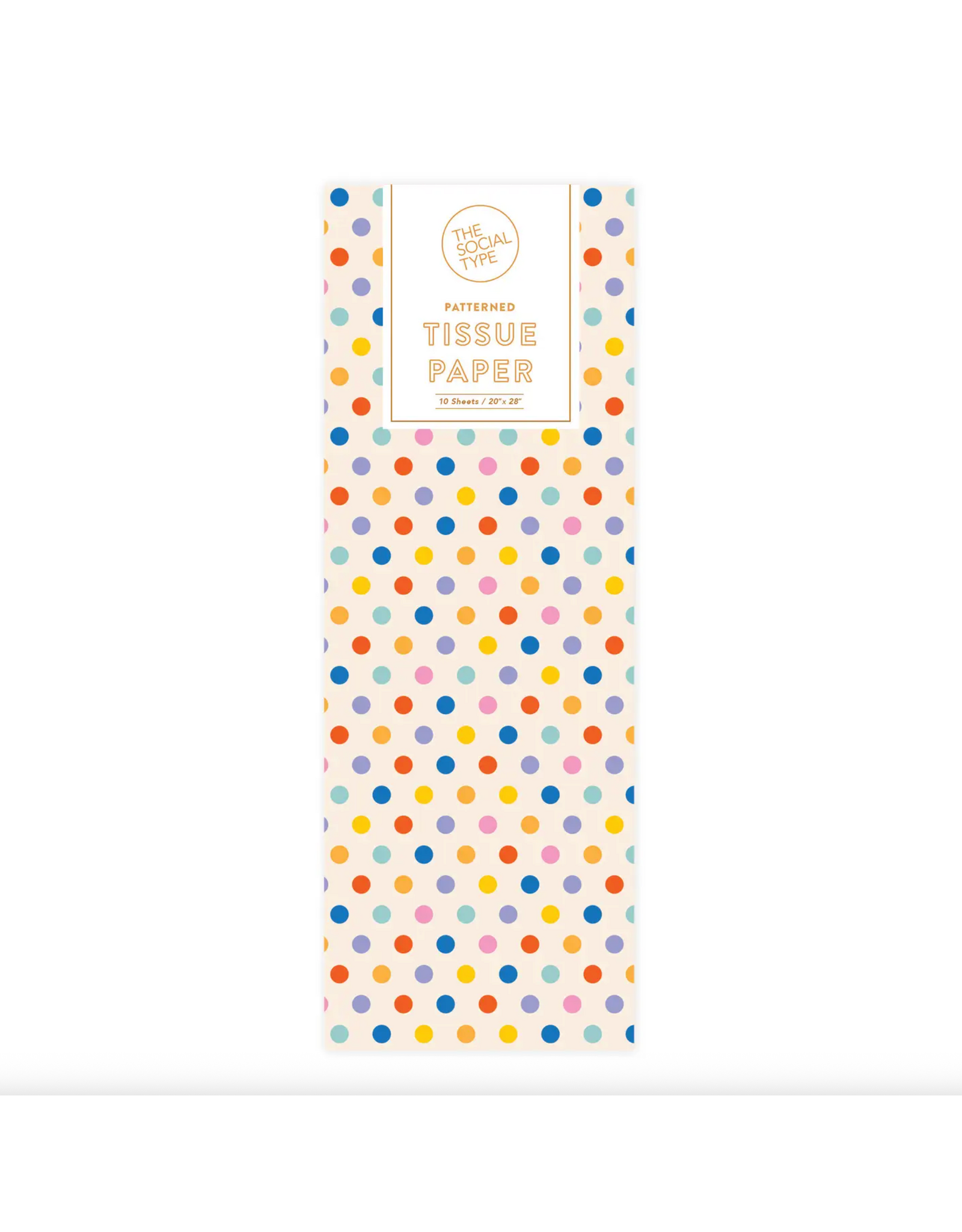 Rainbow Confetti Dot Tissue Paper