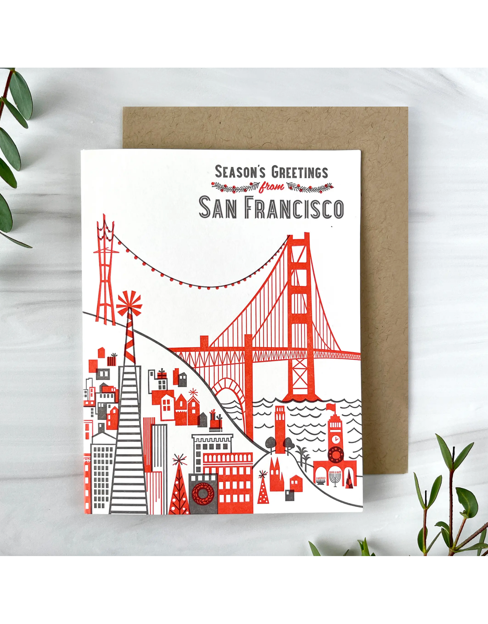 Paper Parasol Press Season's Greetings from San Francisco Card