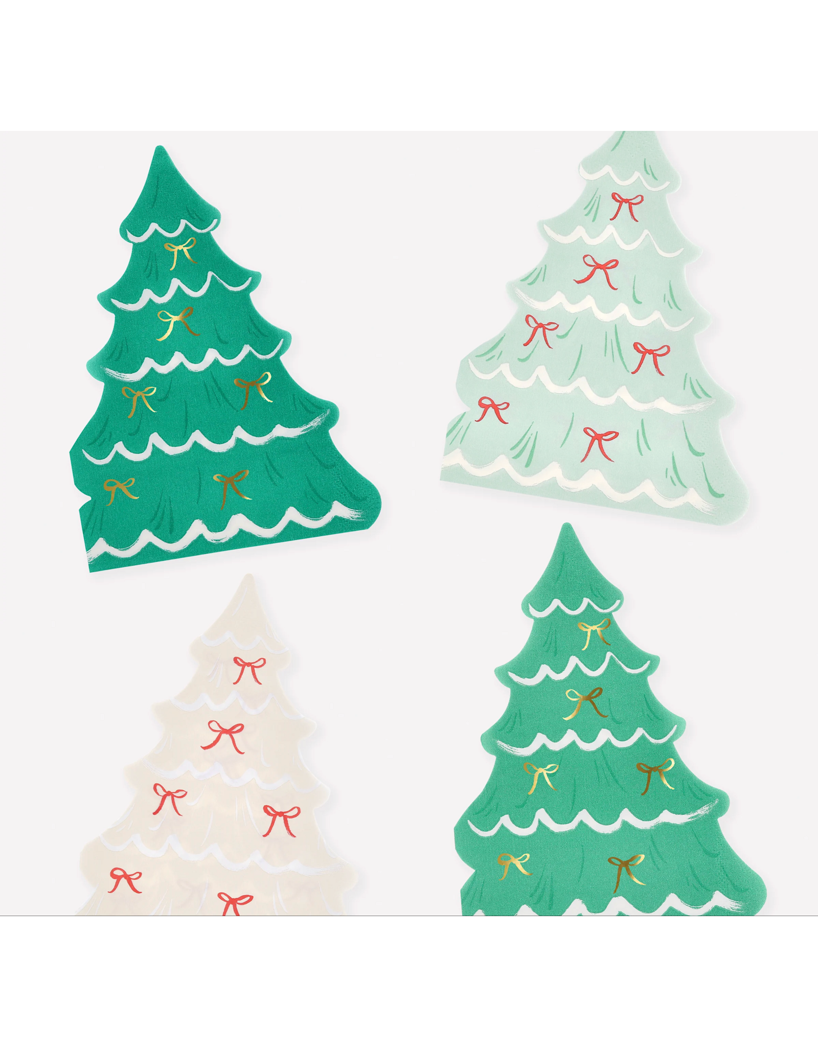 Christmas Tree With Bows Napkins