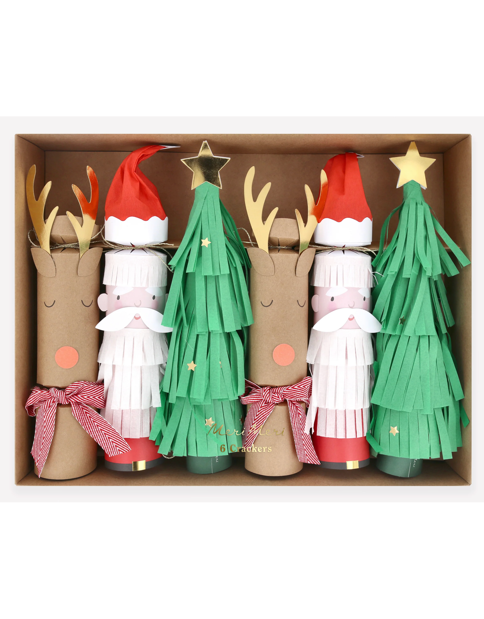 Santa, Reindeer & Tree Crackers