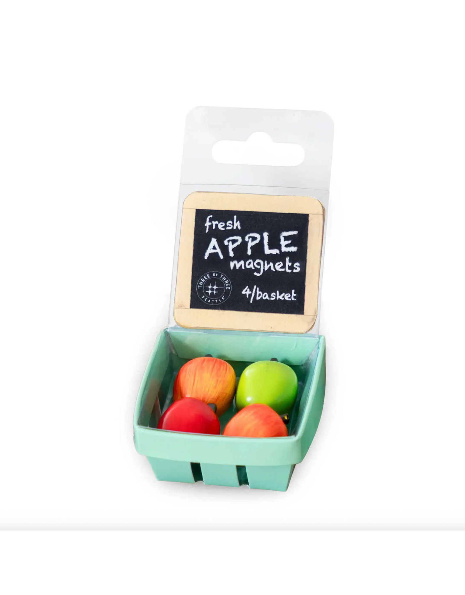 Three by Three Seattle Apple Magnets