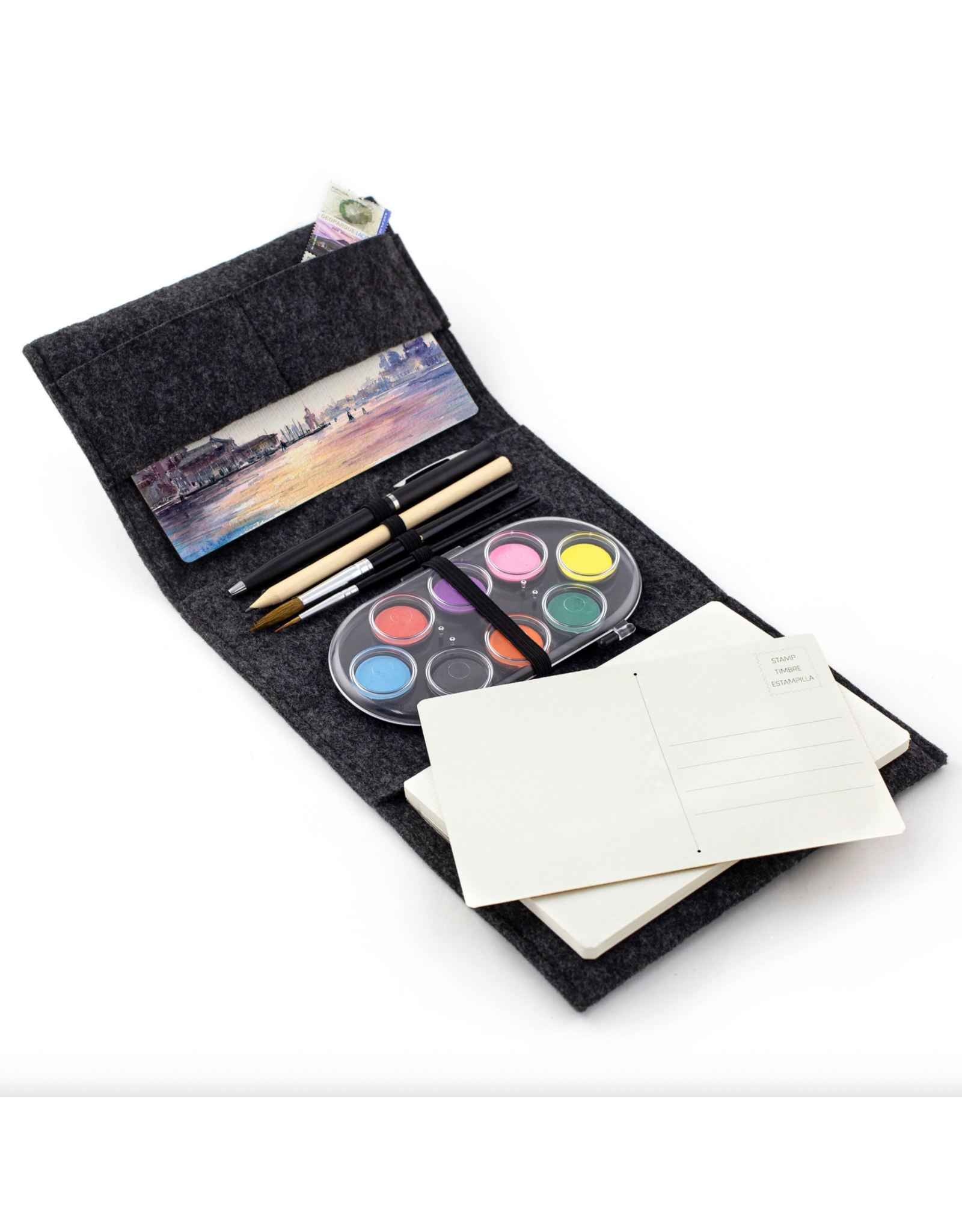 Three by Three Seattle Travel Postcard Watercolor Paint Set