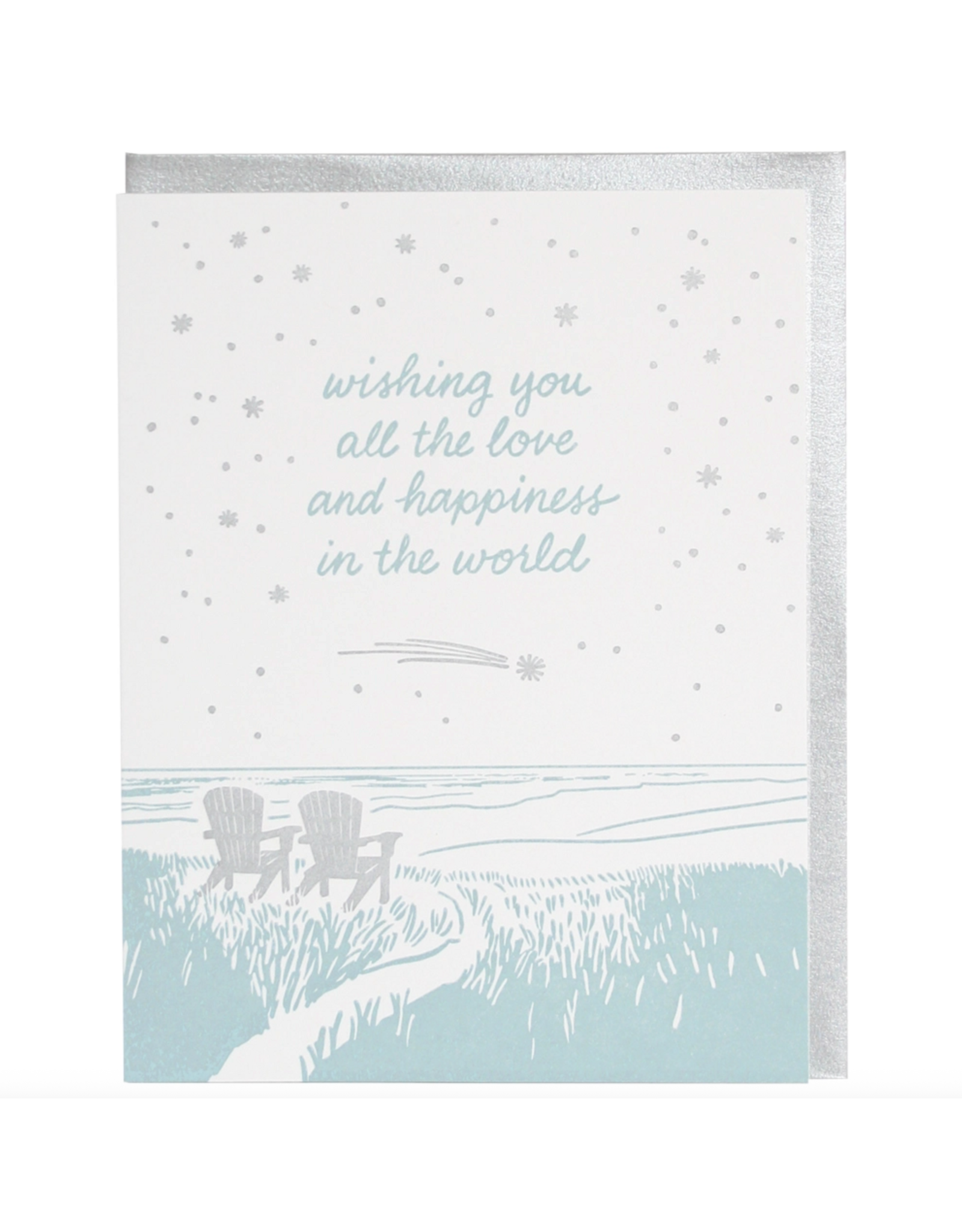 Moonlit Adirondack Chairs Card