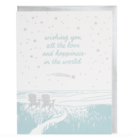 Moonlit Adirondack Chairs Card