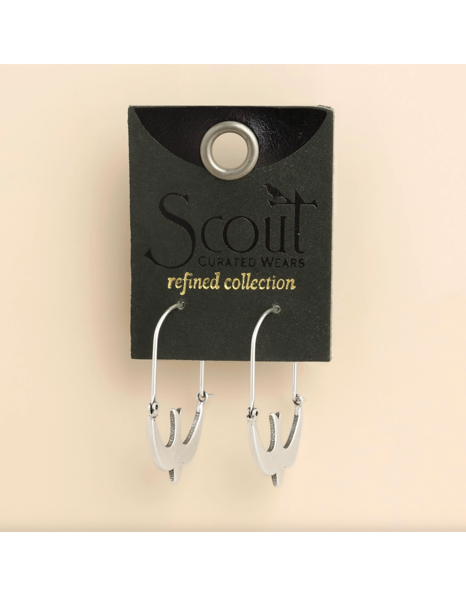 Scout Curated Wears Refined Icon Earring - Swallow Hoop/Silver