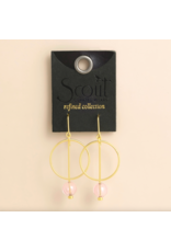 Scout Curated Wears Refined Glass Drop Earrings - Pink/Gold